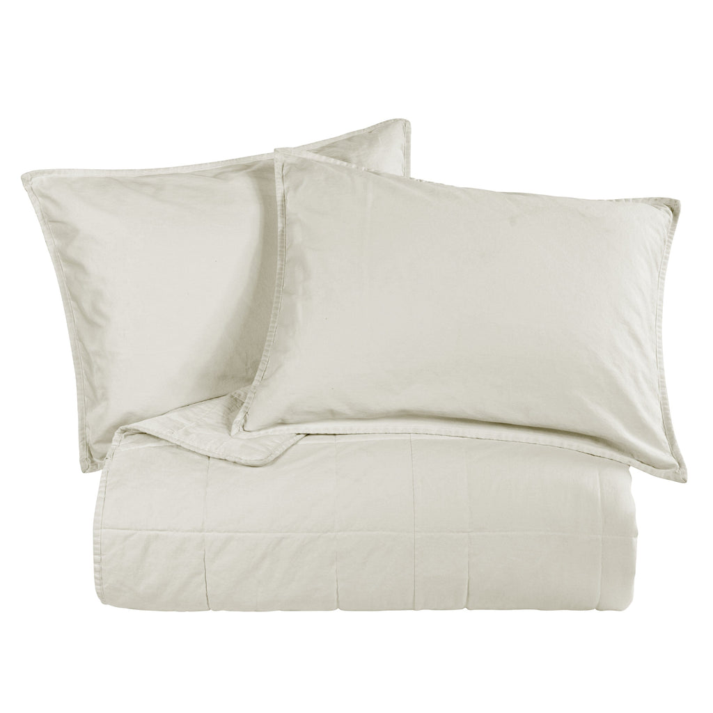 Stonewashed Cotton Canvas Coverlet Coverlet