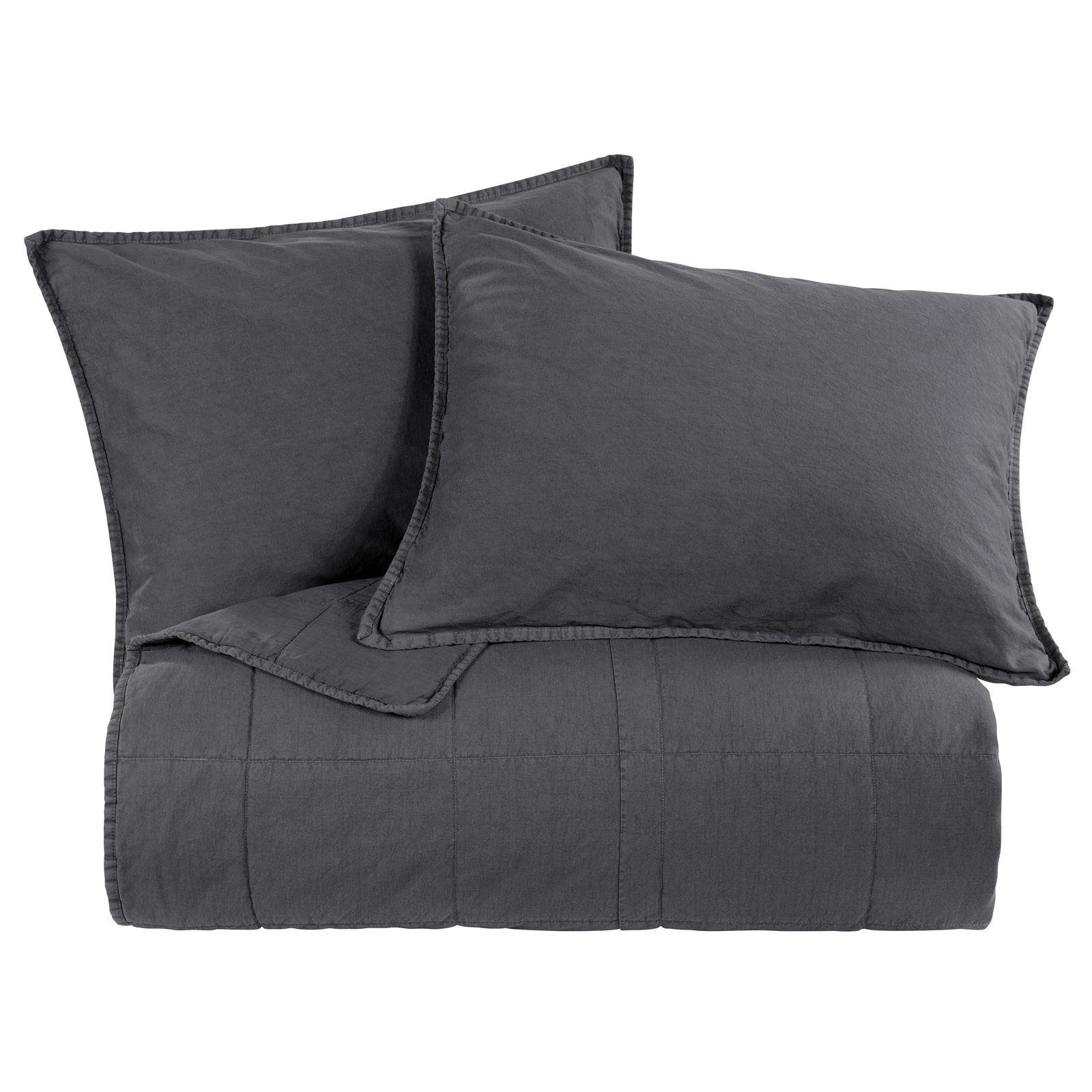 Stonewashed Cotton Canvas Coverlet Coverlet