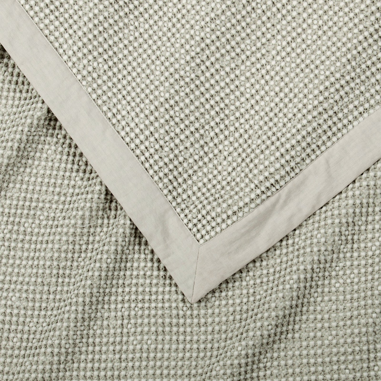 Stonewashed Cotton Waffle Weave Coverlet Coverlet