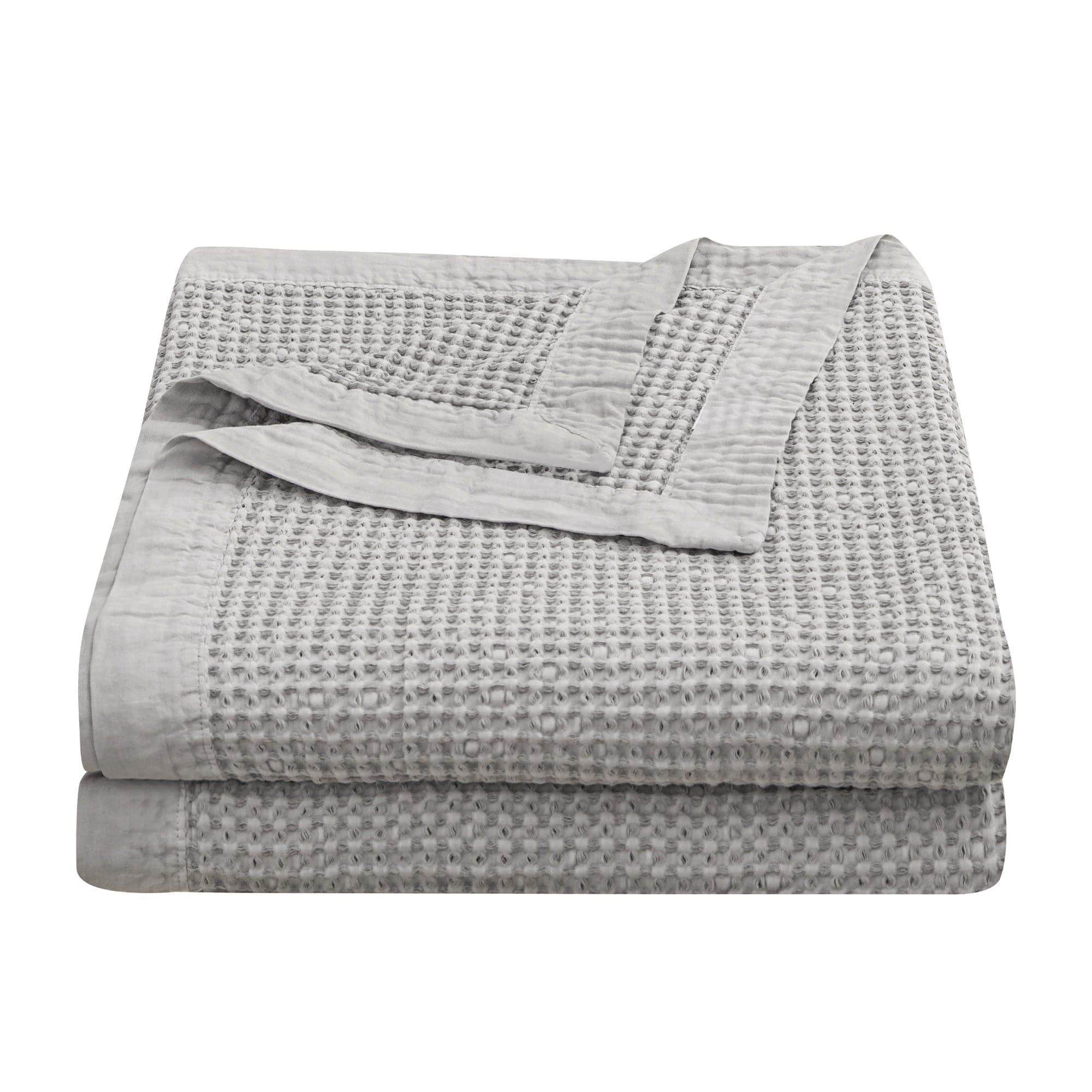 Waffle Weave Cotton Coverlet Coverlet