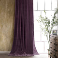 Stella Faux Silk Velvet Curtain Dark Violet Curtain