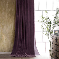 Stella Faux Silk Velvet Curtain Dark Violet Curtain