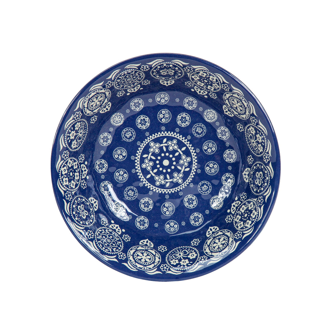 Patchwork Bandana Indigo Melamine Bowls, Set of 4