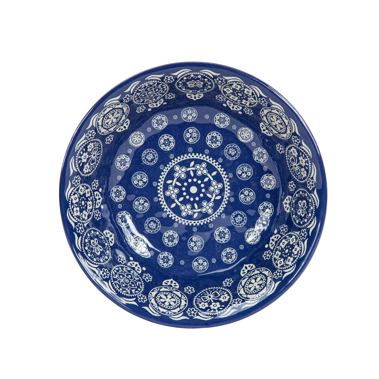 Patchwork Bandana Indigo Melamine Bowls, Set of 4 Dinner Bowl