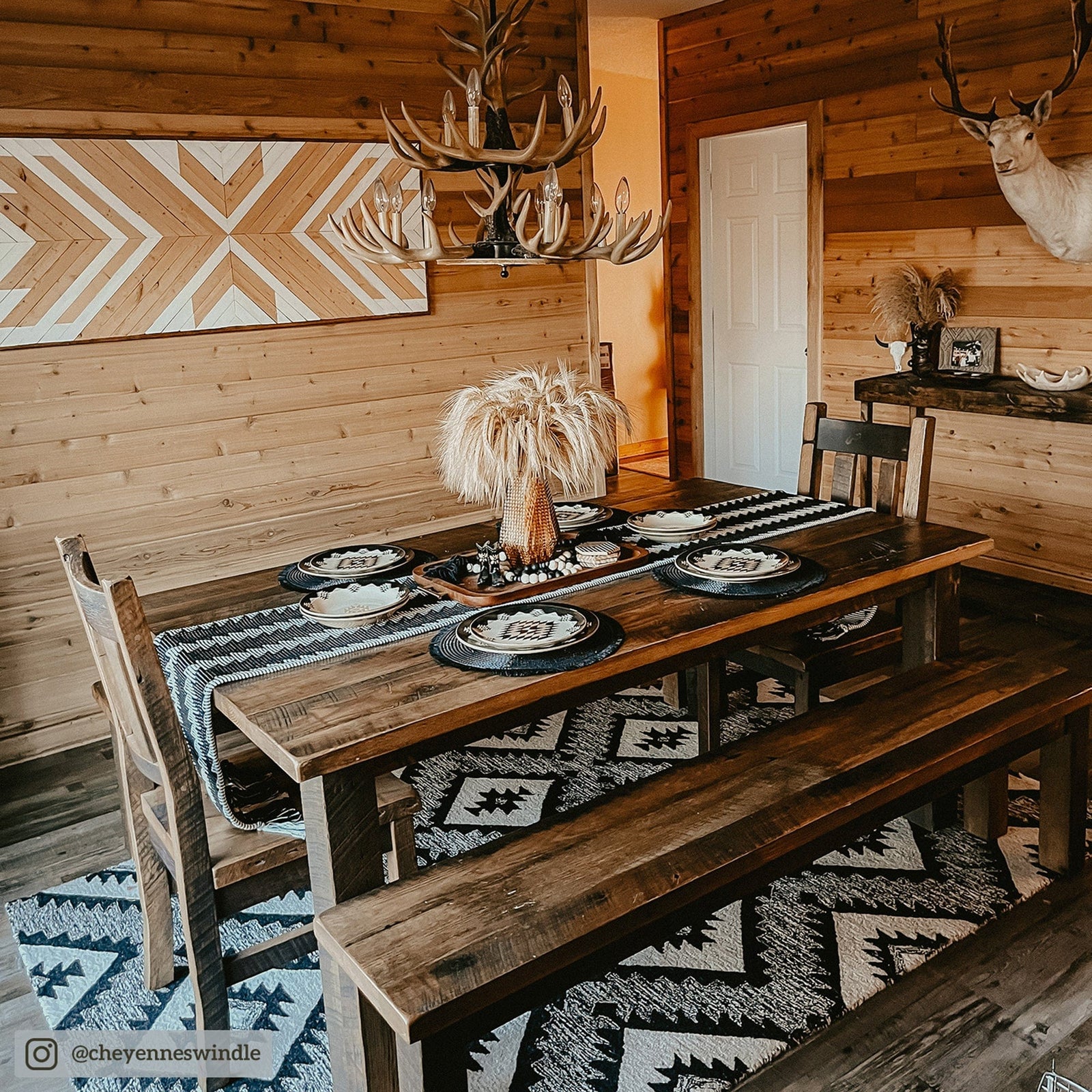Chalet Aztec 19PC Dinnerware and Canister Set Dinnerware Set
