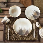 Clearwater Pines 16PC Ceramic Dinnerware Set Dinnerware Set