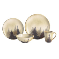 Clearwater Pines 16PC Ceramic Dinnerware Set Dinnerware Set