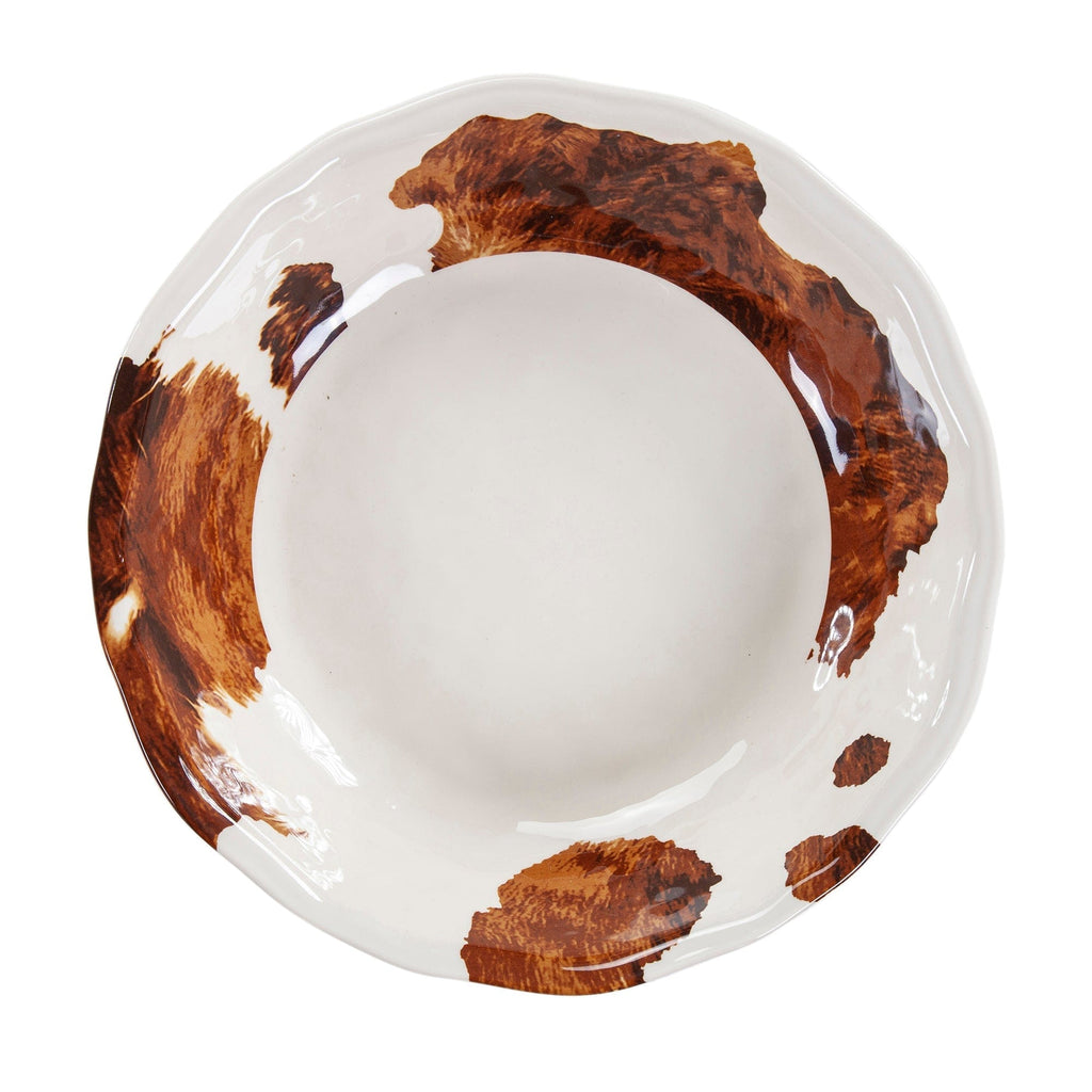 Elsa Cowhide 14PC Melamine Dinnerware Set Dinnerware Set
