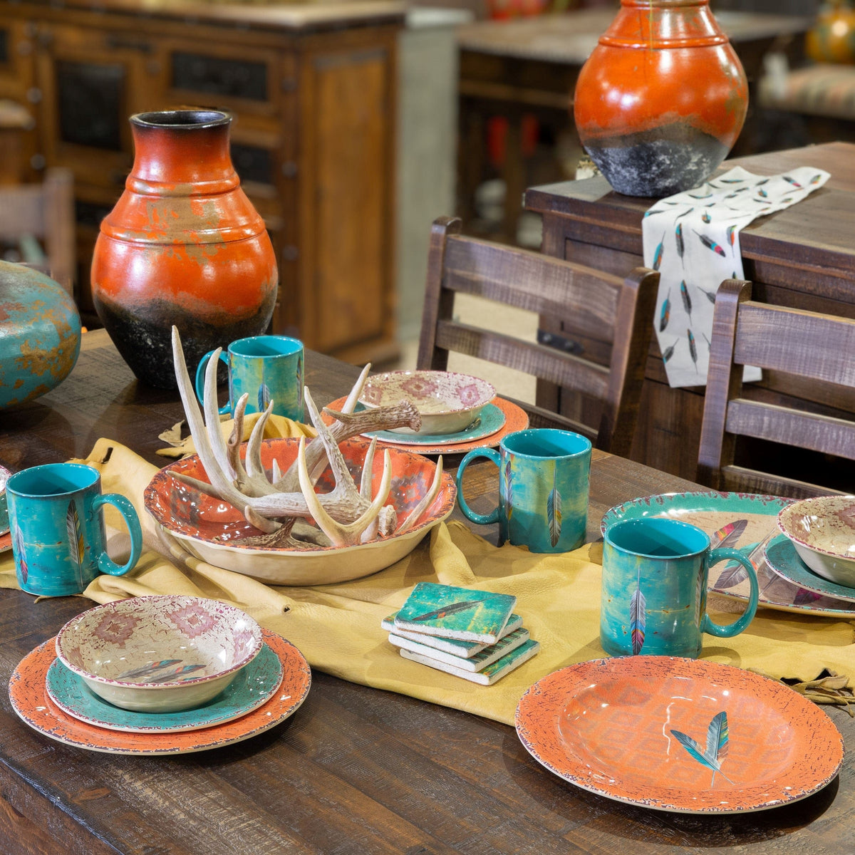 Feather melamine dinnerware