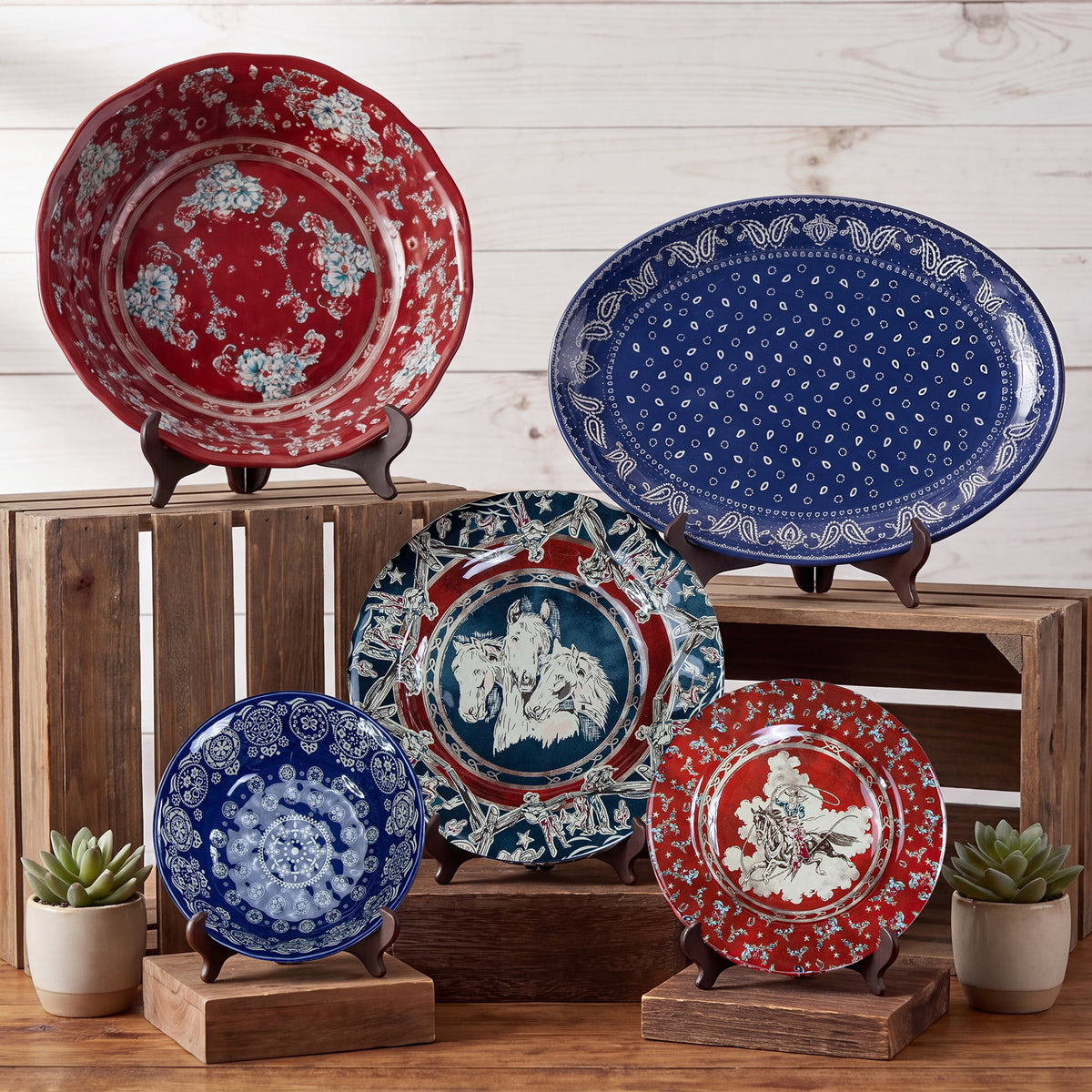 Patchwork Bandana melamine dinnerware