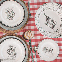 Ranch Life 14PC Melamine Dinnerware Set Dinnerware Set