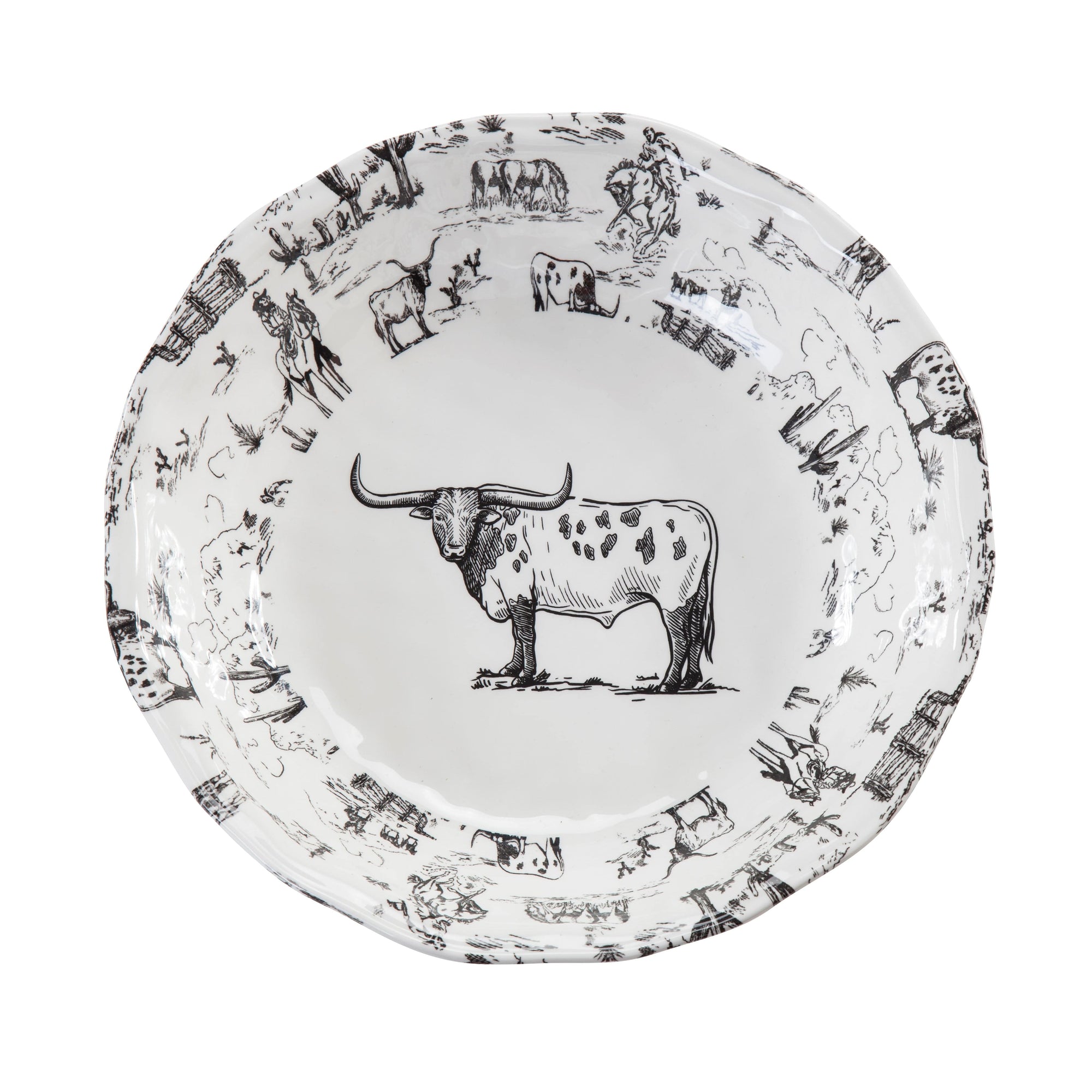 Ranch Life 14PC Melamine Dinnerware Set Dinnerware Set