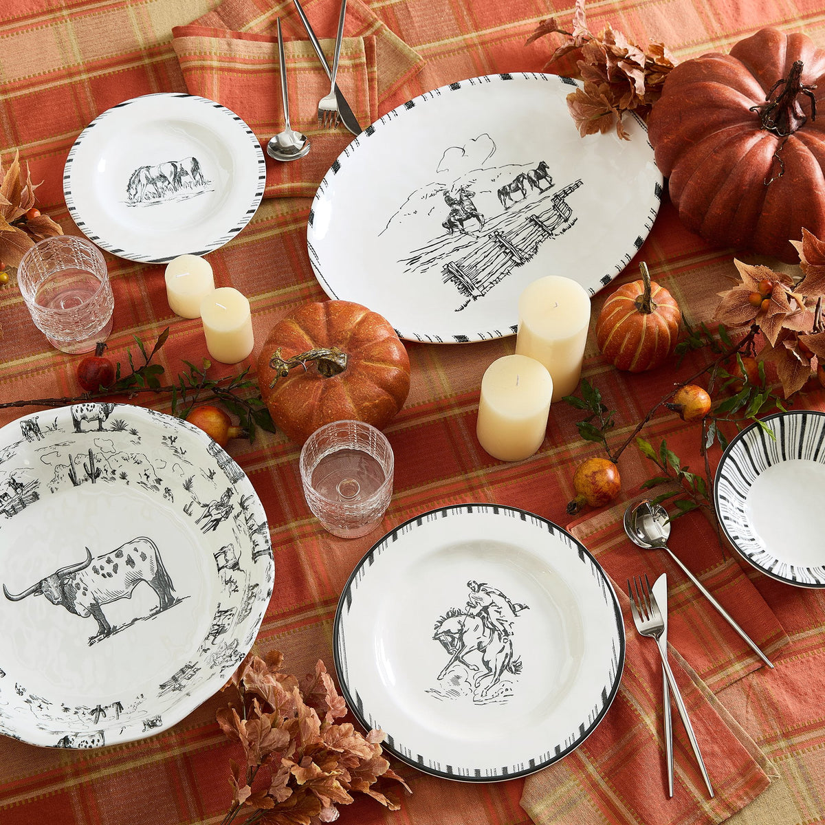 Ranch Life melamine dinnerware