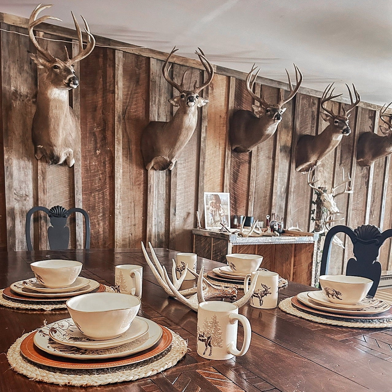 White Pine 16PC Ceramic Dinnerware Set Dinnerware Set