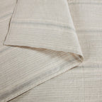 100% French Flax Linen Variegated Stripe Duvet Cover Set Duvet Cover