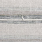 100% French Flax Linen Variegated Stripe Duvet Cover Set - Charcoal Duvet Cover
