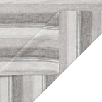 100% French Flax Linen Variegated Stripe Duvet Cover Set - Charcoal Duvet Cover