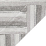 100% French Flax Linen Variegated Stripe Duvet Cover Set - Charcoal Duvet Cover