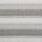100% French Flax Linen Variegated Stripe Duvet Cover Set - Charcoal Duvet Cover