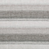 100% French Flax Linen Variegated Stripe Duvet Cover Set - Charcoal Duvet Cover