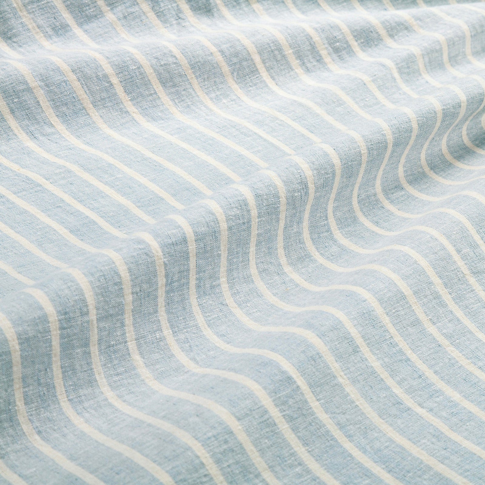 Larkspur 100% Slub Linen Prairie Stripe Duvet Cover Set Duvet Cover