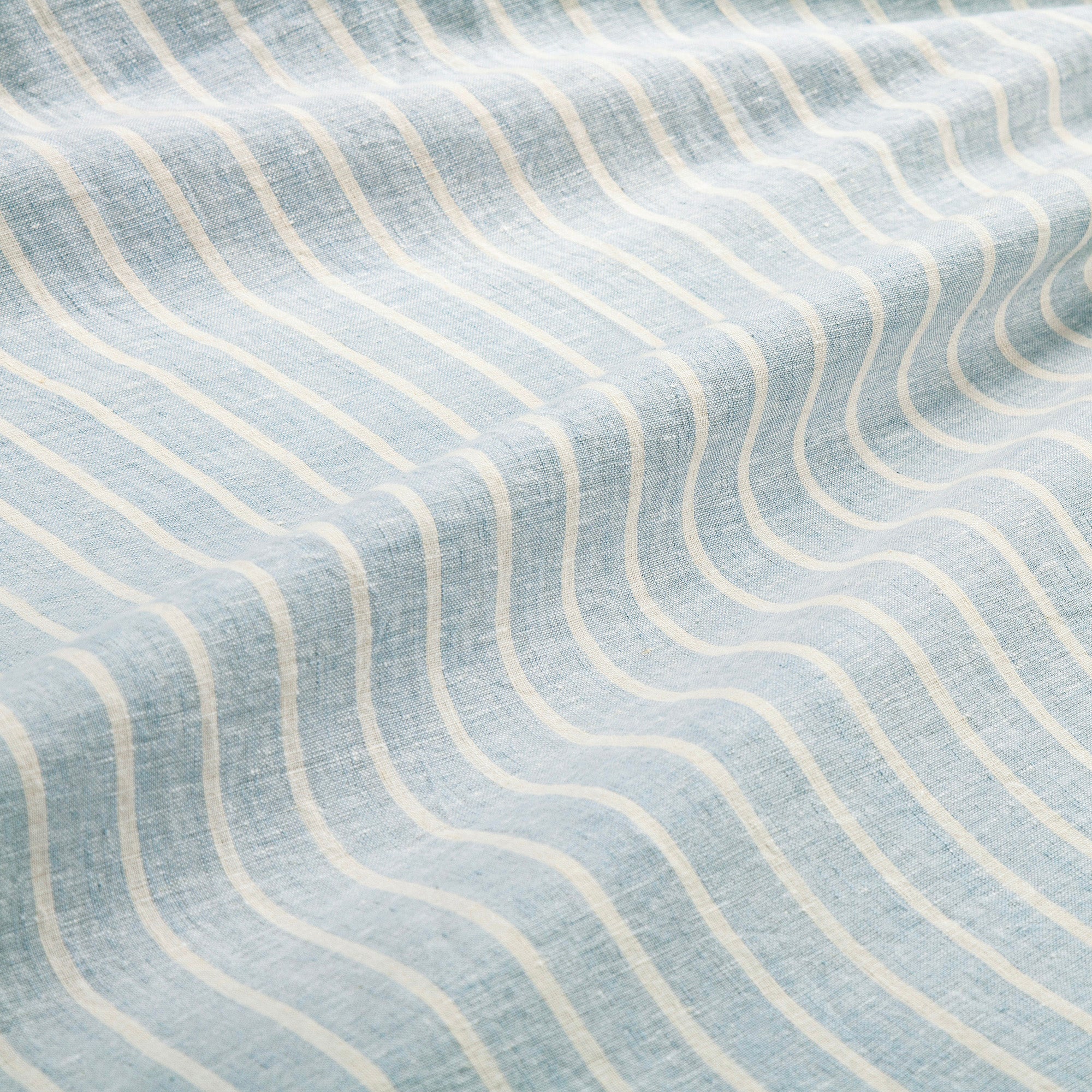 Larkspur 100% Slub Linen Prairie Stripe Duvet Cover Set Duvet Cover