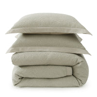 Stonewashed Cotton Waffle Weave Duvet Cover Duvet Cover