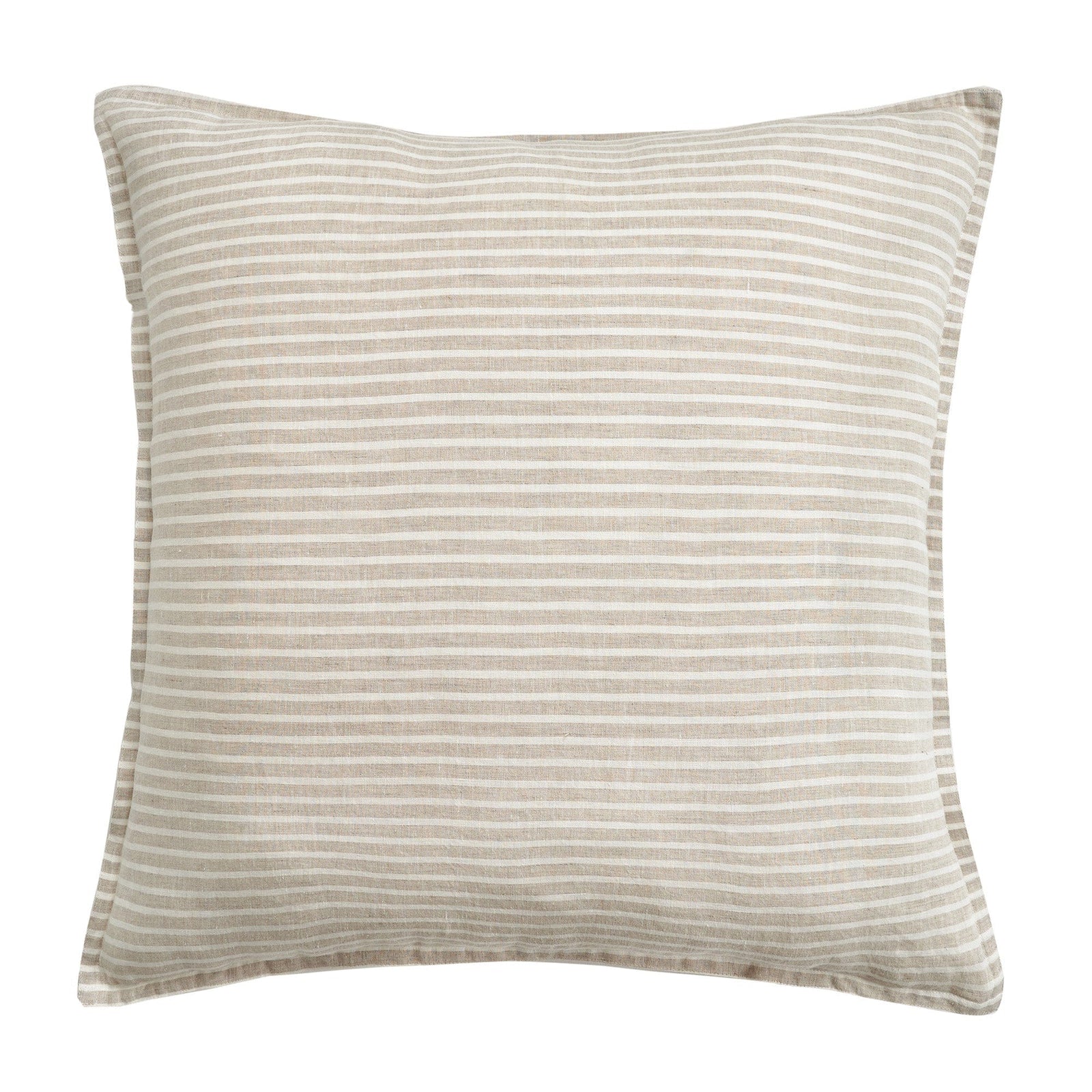 100% French Flax Linen Railroad Stripe Reversible Euro Sham Euro Sham
