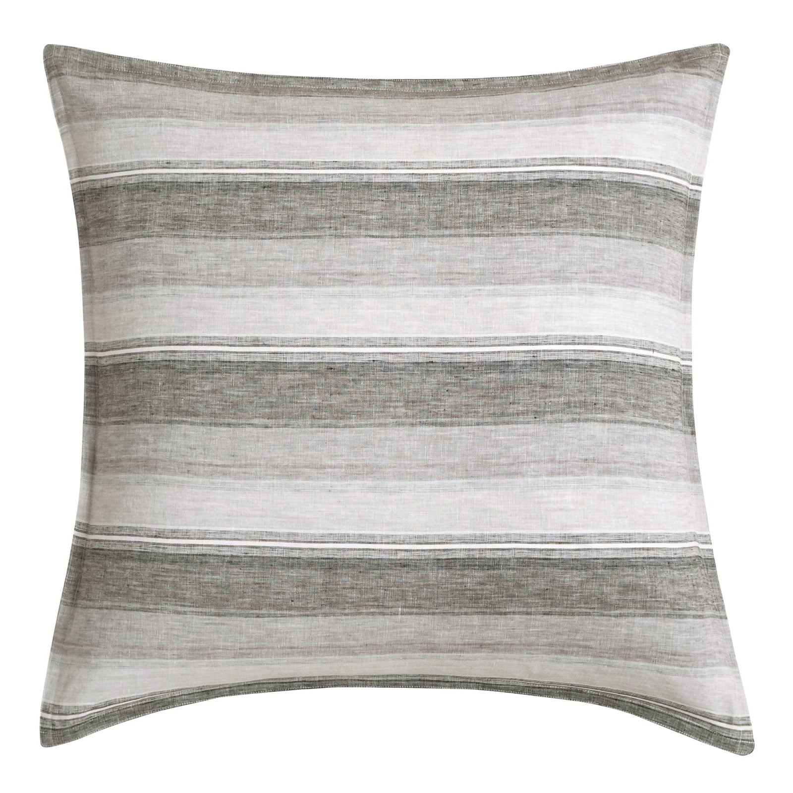 100% French Flax Linen Variegated Stripe Euro Sham Euro Sham