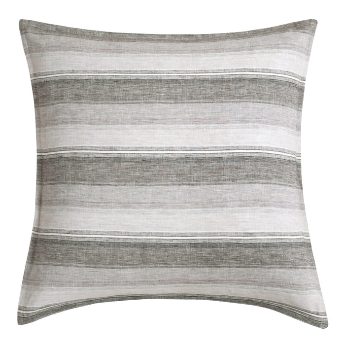 100% French Flax Linen Variegated Stripe Euro Sham Euro Sham