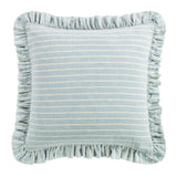 Larkspur 100% Linen Prairie Stripe Ruffled Euro Sham Euro Sham