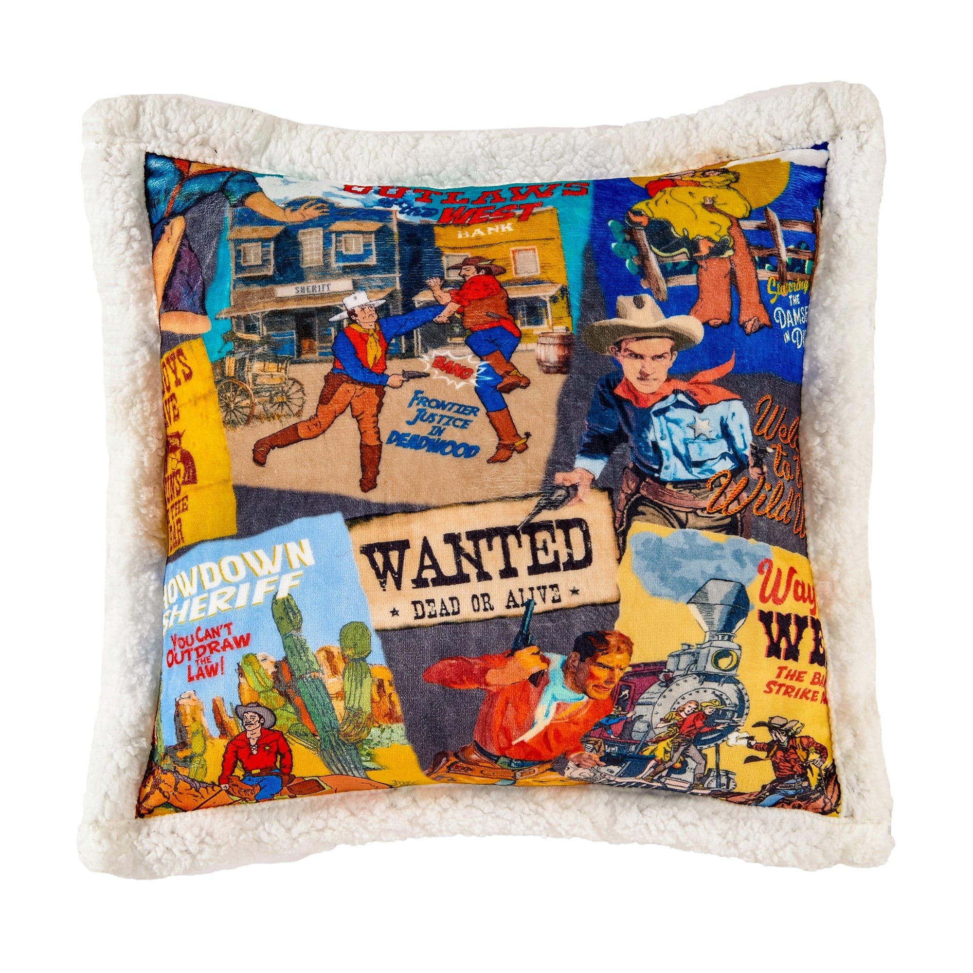 Bandits Heroes Campfire Sherpa Pillow Paseo Road by HiEnd Accents