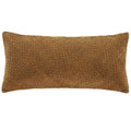 Woven Suede Lumbar Pillow Hazel Brown Leather Pillow