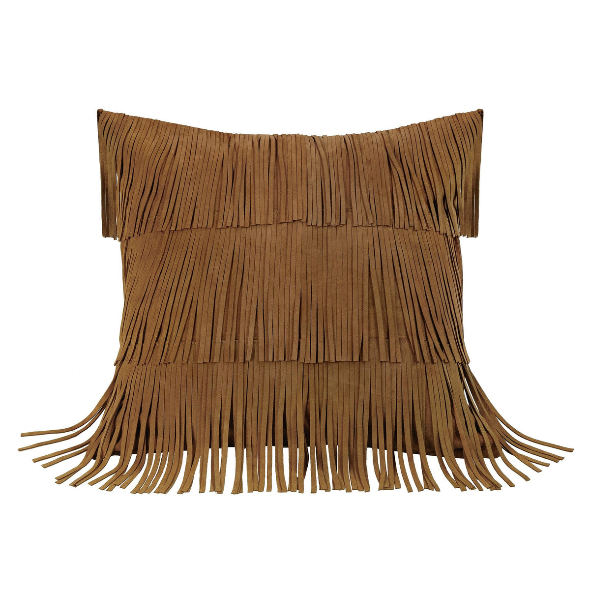 Western Suede Fringed Pillow Leather Pillow