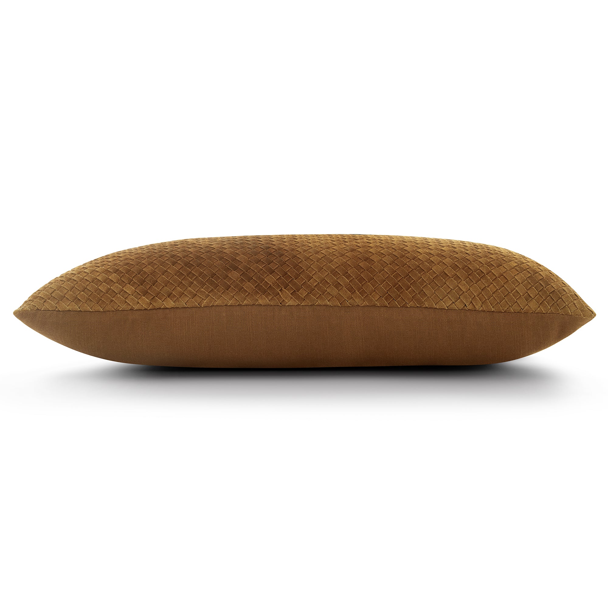 Woven Suede Lumbar Pillow Leather Pillow