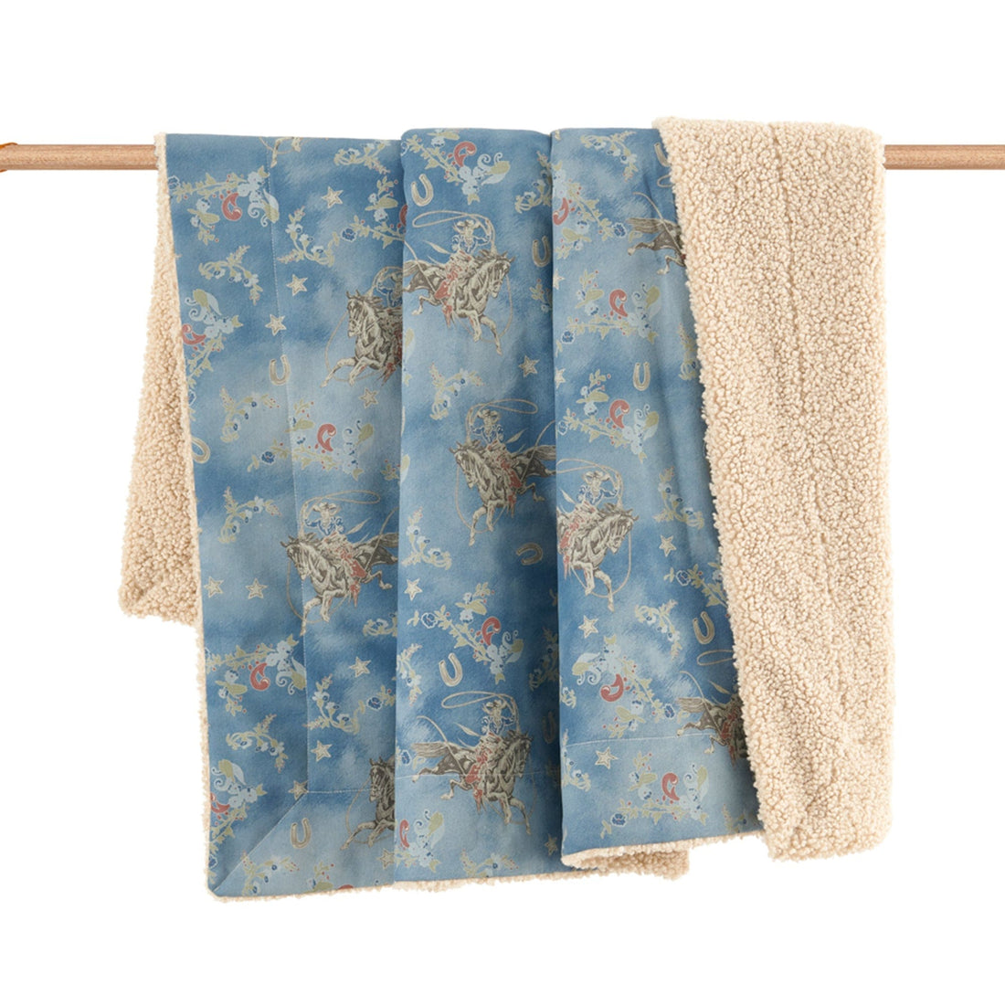 Lee Western Washed Denim Teddy-Backed Throw