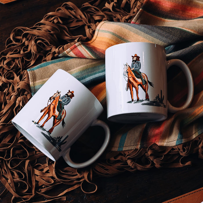 Ranch Life Cowgirl Mugs, Set of 4 Mug