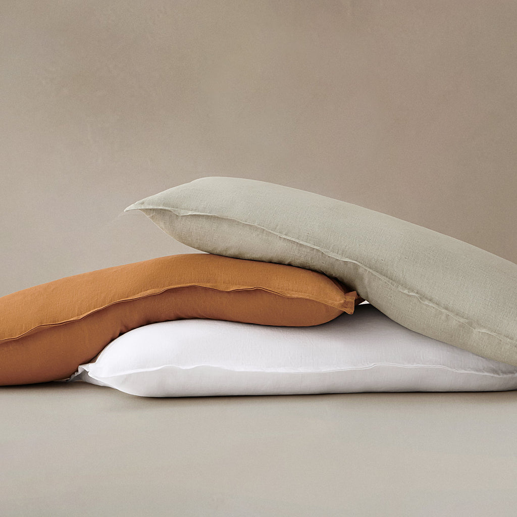 100% French Flax Linen Long Lumbar Pillow Pillow