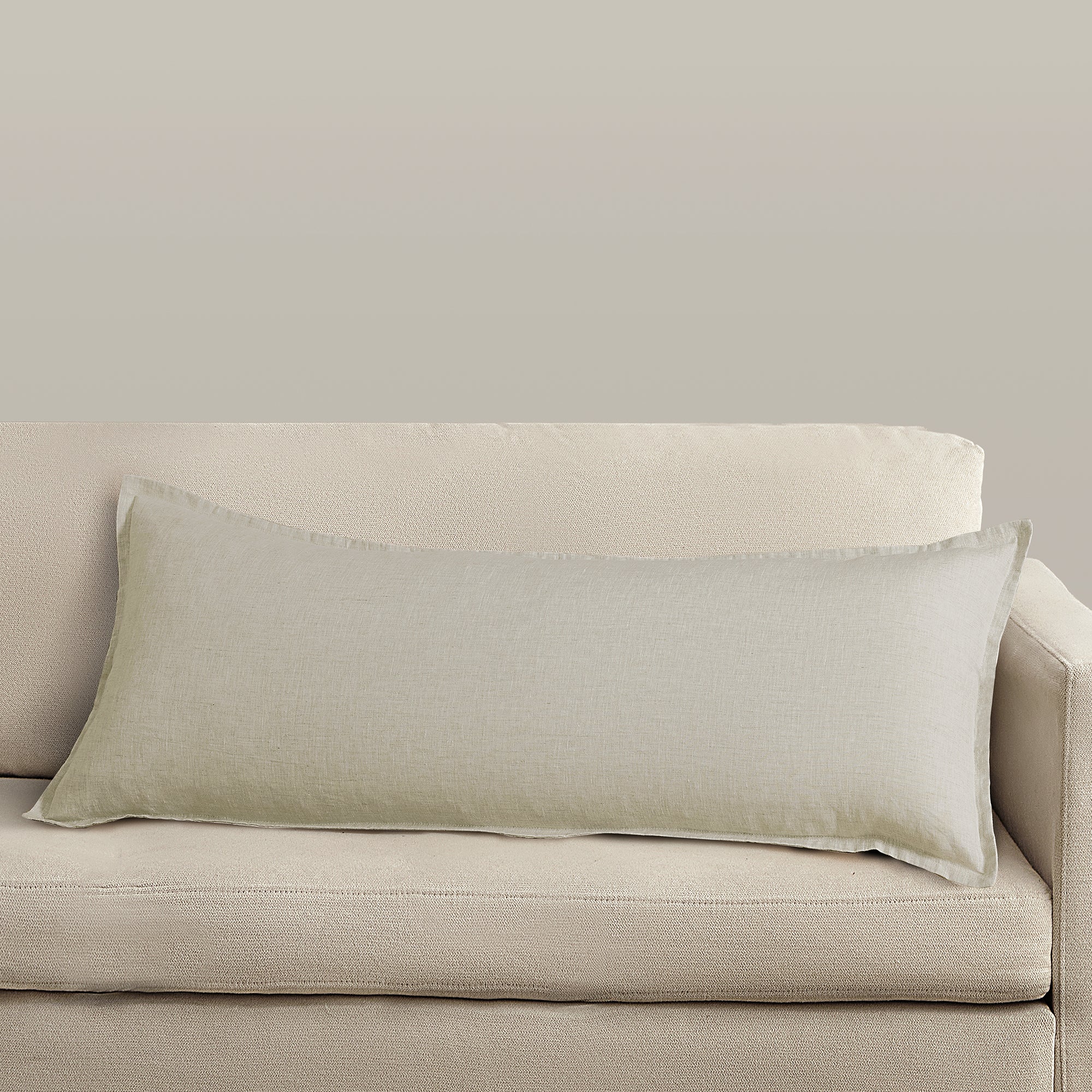 100% French Flax Linen Long Lumbar Pillow Pillow