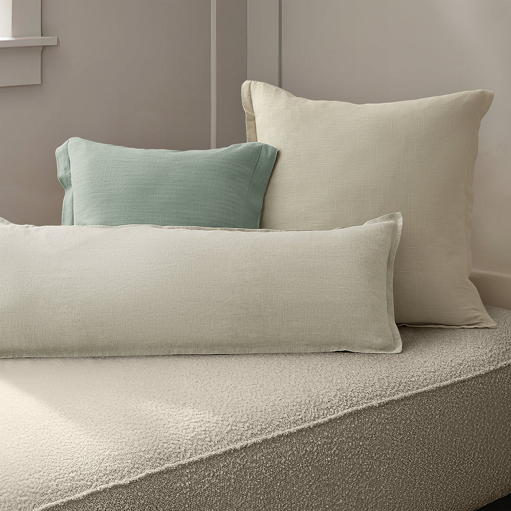 100% French Flax Linen Long Lumbar Pillow Pillow