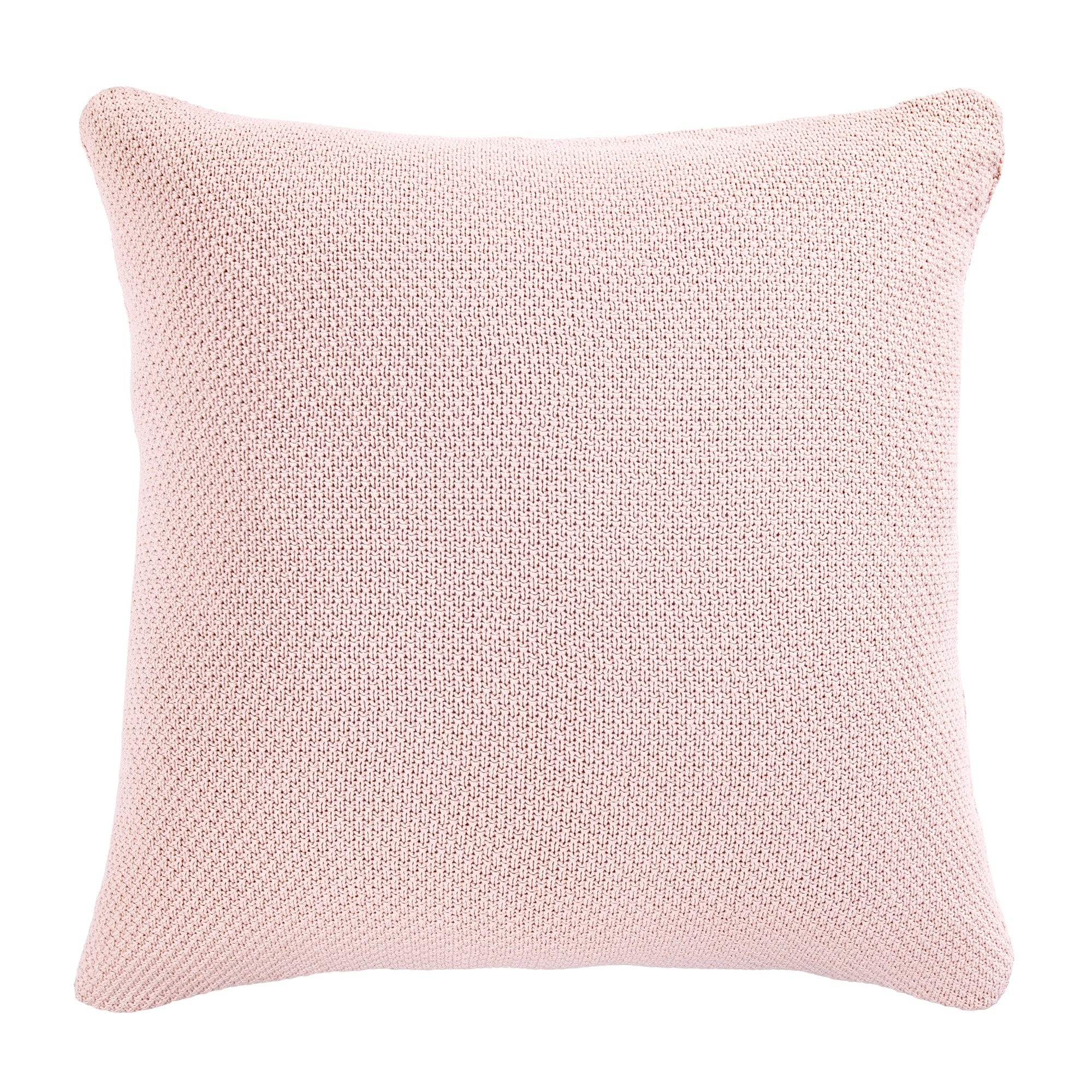 Cotton Knit Euro Pillow Blush Pillow