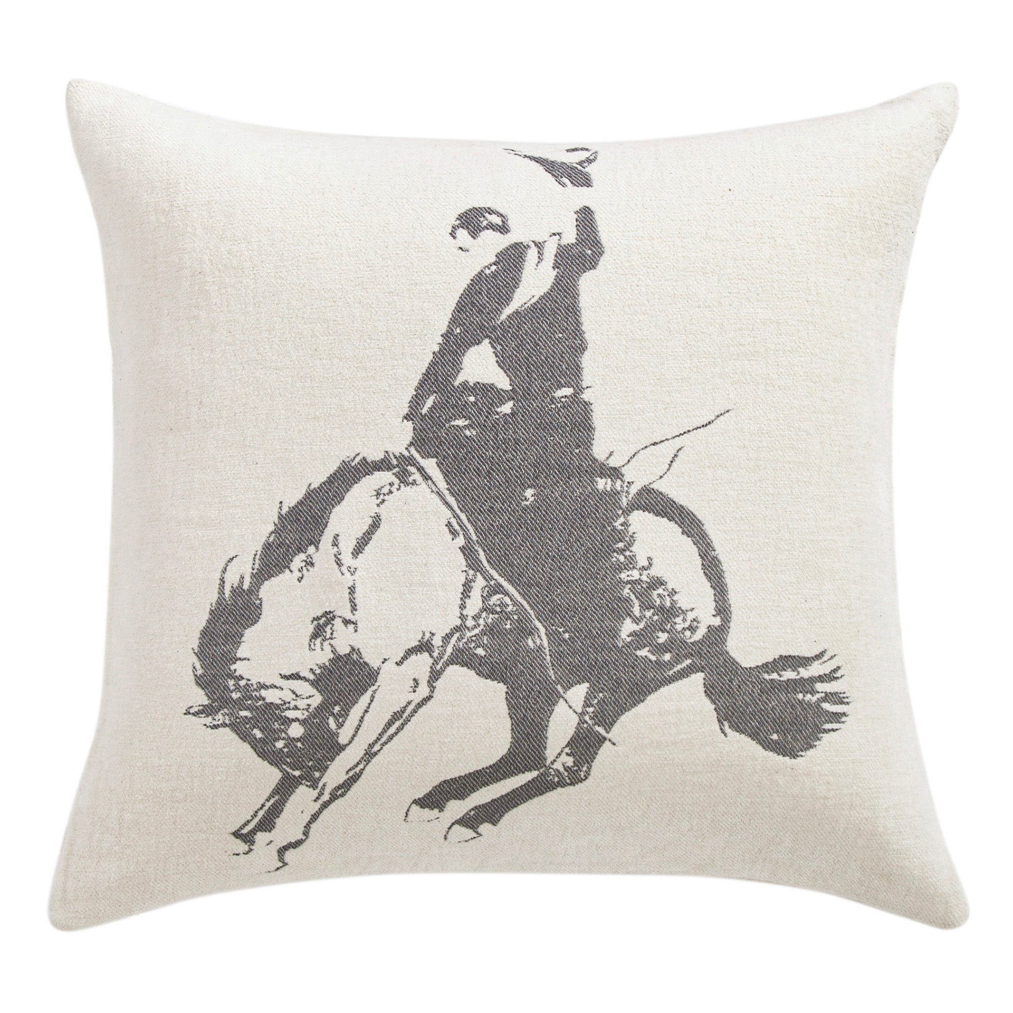 Bucking Bronco Chenille Jacquard Pillow Pillow