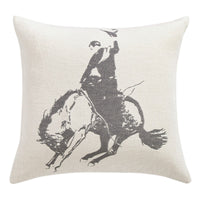 Bucking Bronco Chenille Jacquard Pillow Pillow