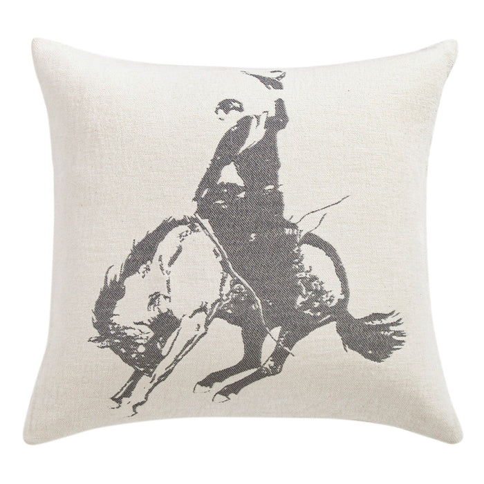 Bucking Bronco Chenille Jacquard Pillow Pillow