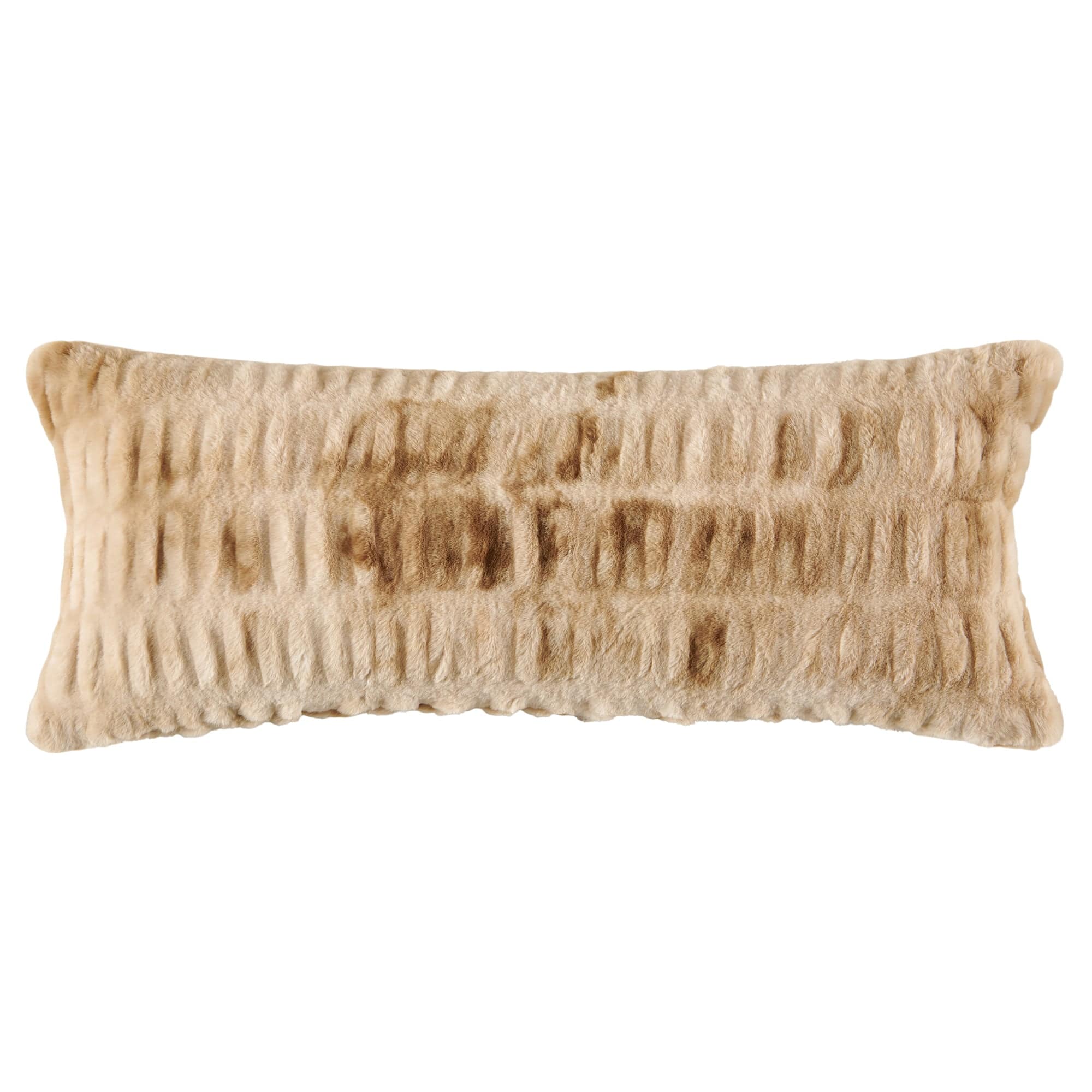 Ruched Rabbit Lumbar Pillow Cream Pillow