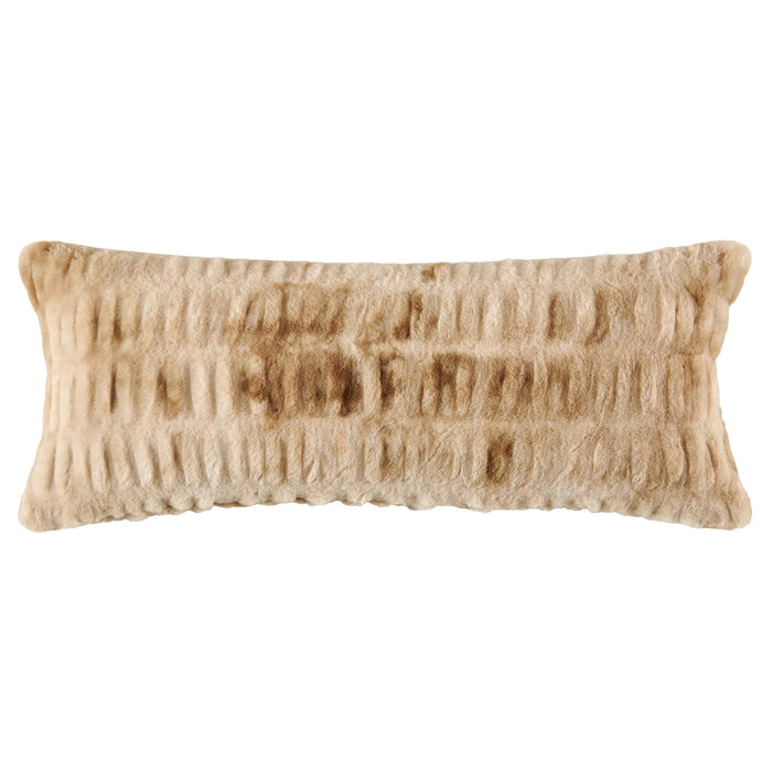 Ruched Rabbit Lumbar Pillow Cream Pillow