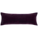 Stella Faux Silk Velvet Long Lumbar Pillow Dark Violet Pillow