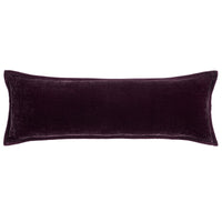 Stella Faux Silk Velvet Long Lumbar Pillow Dark Violet Pillow