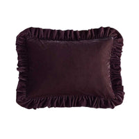 Stella Faux Silk Velvet Oblong Pillow Dark Violet Pillow