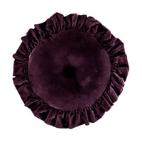 Stella Faux Silk Velvet Round Pillow Dark Violet Pillow